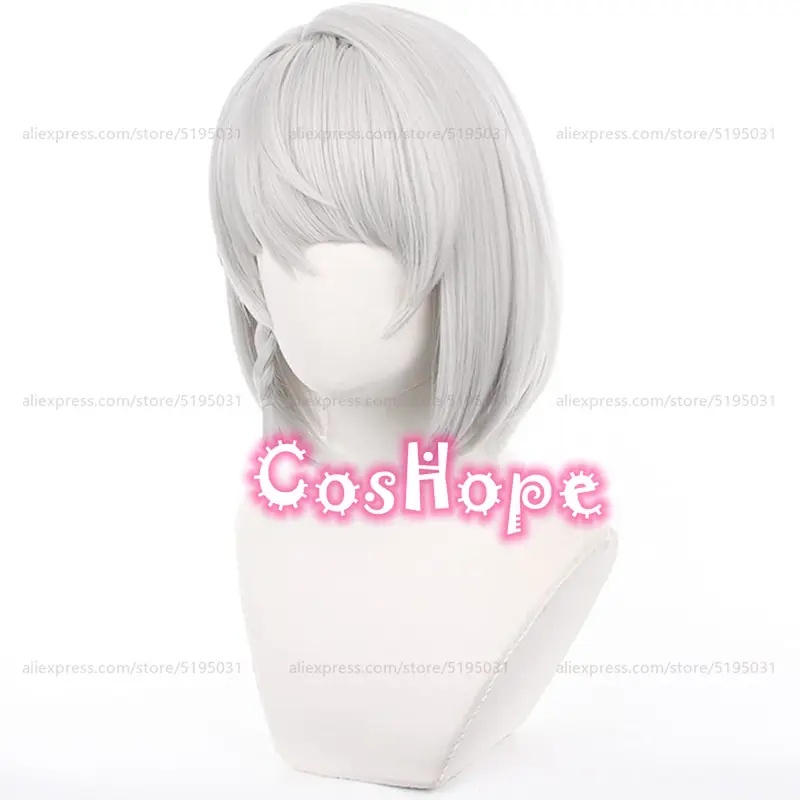 Cosplay Anime White Hair - c'3,f\6;h'ZZZ Anby Demara 32cm Short Hair