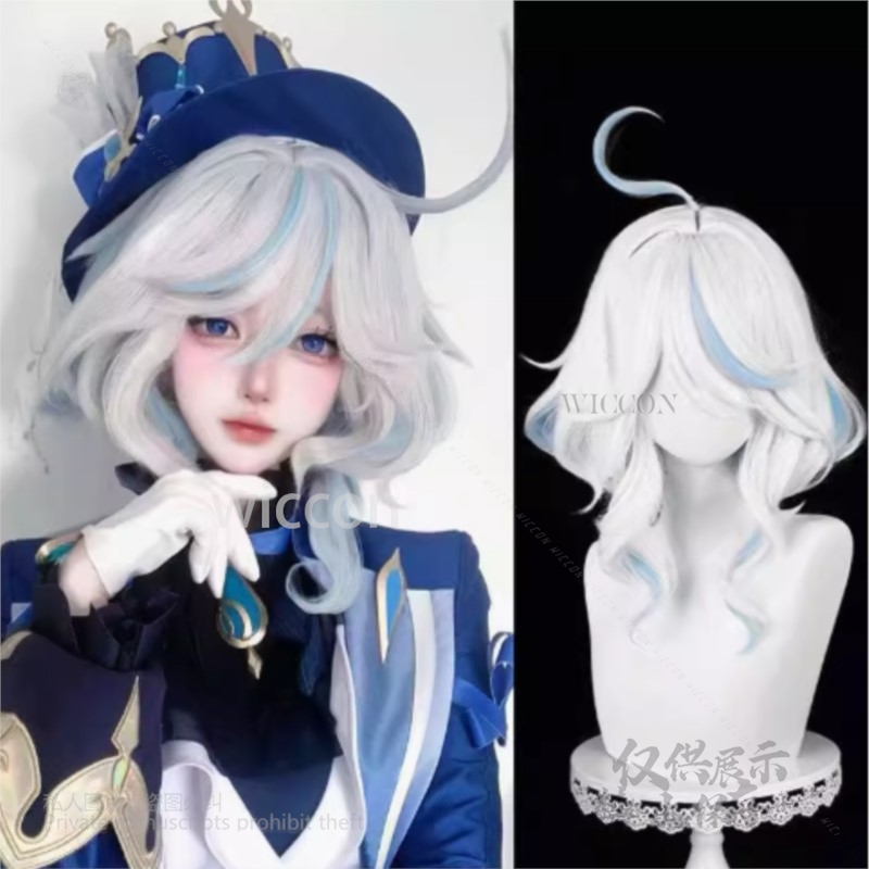 Cosplay Anime White Hair - Anime Game Furina Cosplay Costume Hat