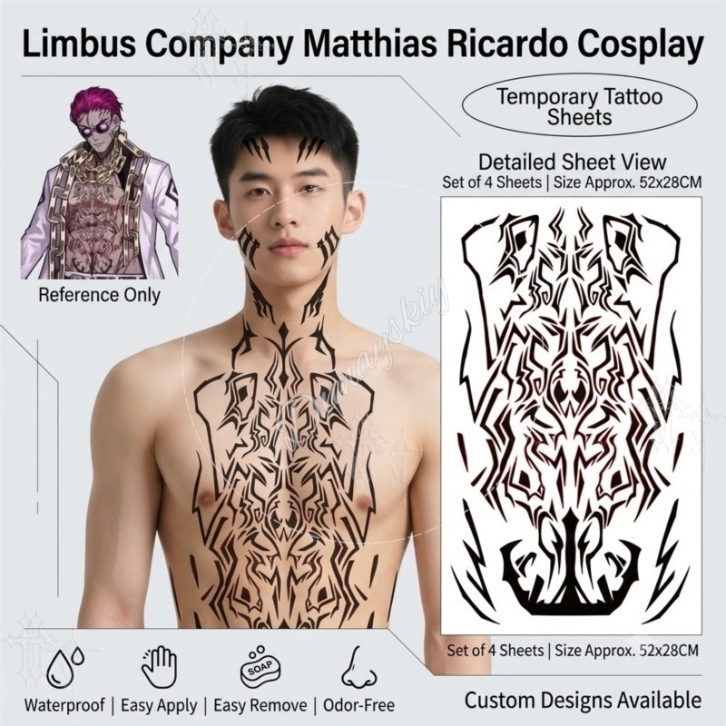 Matthias Ricardo Black tribal  - огляд і ціна Anime Cosplay Face