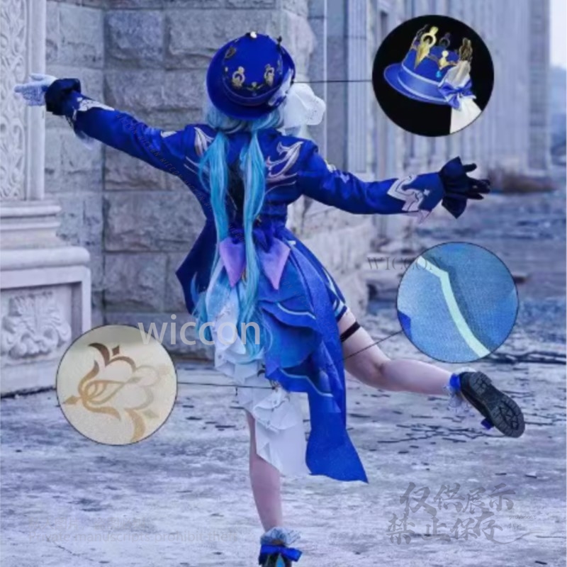 Anime Game Furina Cosplay Cost - огляд і ціна Cosplay Anime White Hair